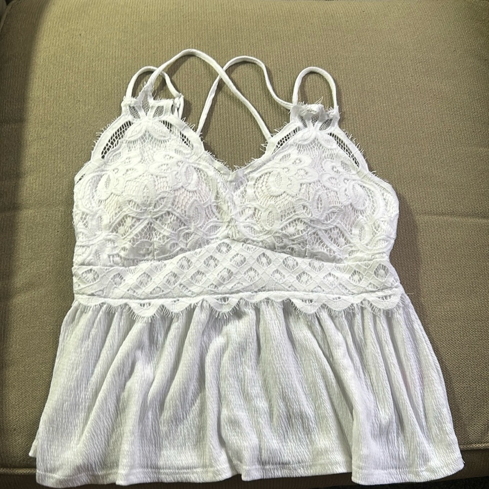 White Lace Tank Top
